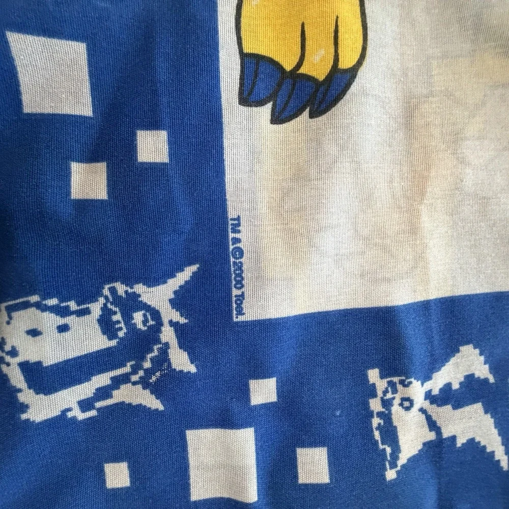 Vintage Digimon Tai Agumon Pillowcase Blue Bedding Y2K 90s